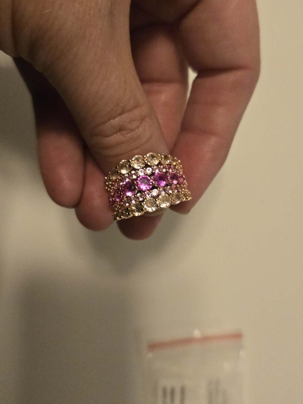 Bomb Party Lead The Way RBP6638 Ring Size 6 Pink Ombre CZ Rose Gold Plated